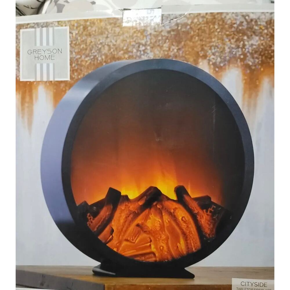 Fireplace Black LED Tabletop GRAYSON HOME cityside